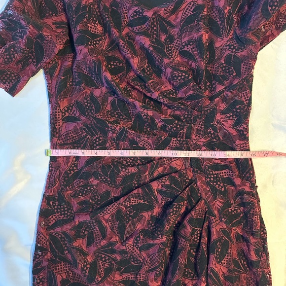 Anthropologie Maeve Elorn Sheath Dress in Wine - SZ 12 - Picture 8 of 8